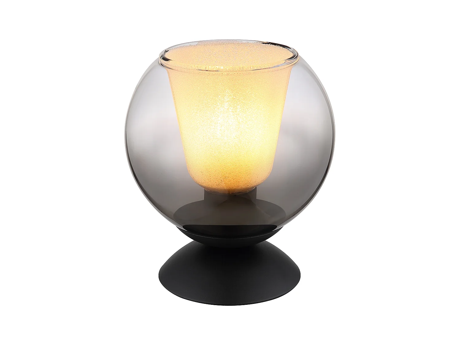 Lampe à poser métal noir mat, 1x E27