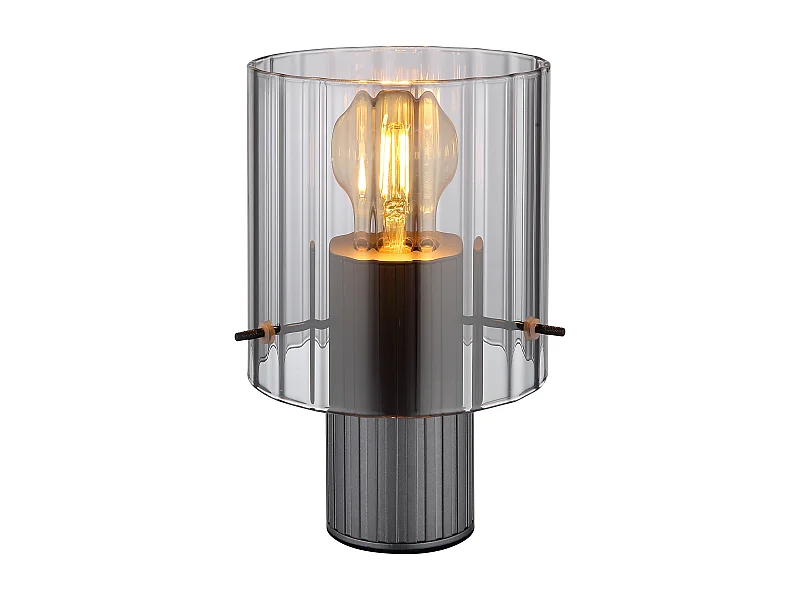 Tischleuchte Metall grau dunkel, 1x E27