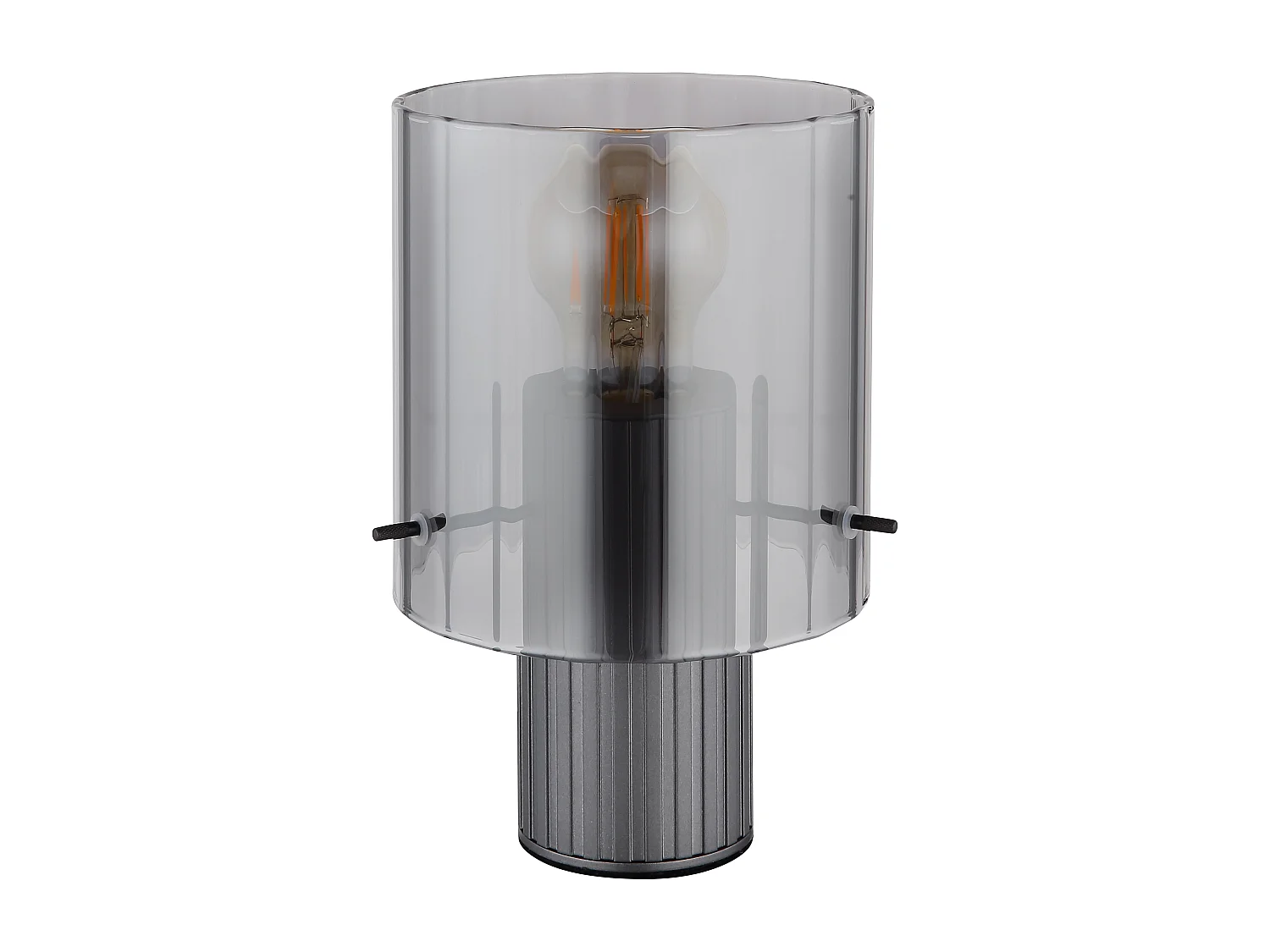Tischleuchte Metall grau dunkel, 1x E27