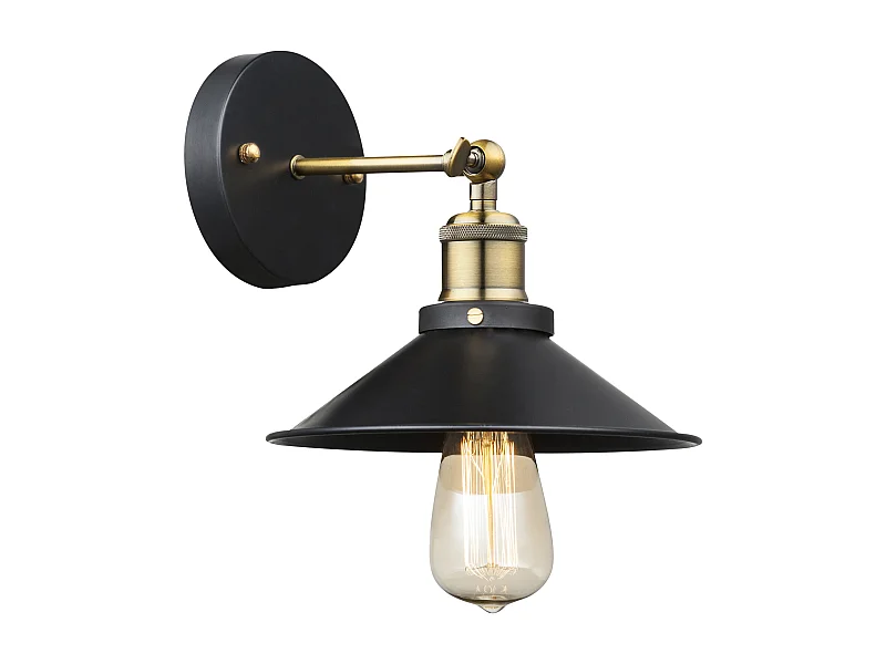 Wandleuchte Metall messingfarben, 1x E27