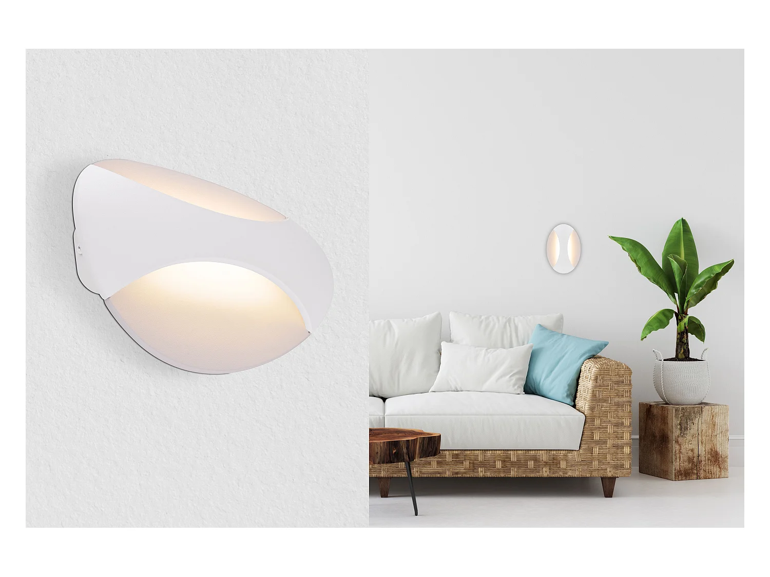 Applique murale métal noir, LED