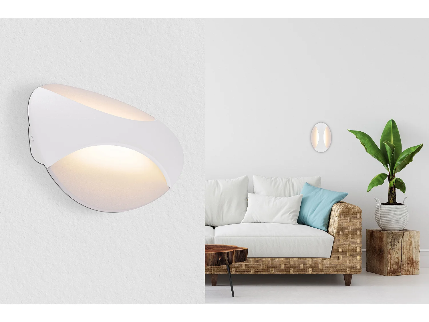 Wandleuchte Metall schwarz, LED