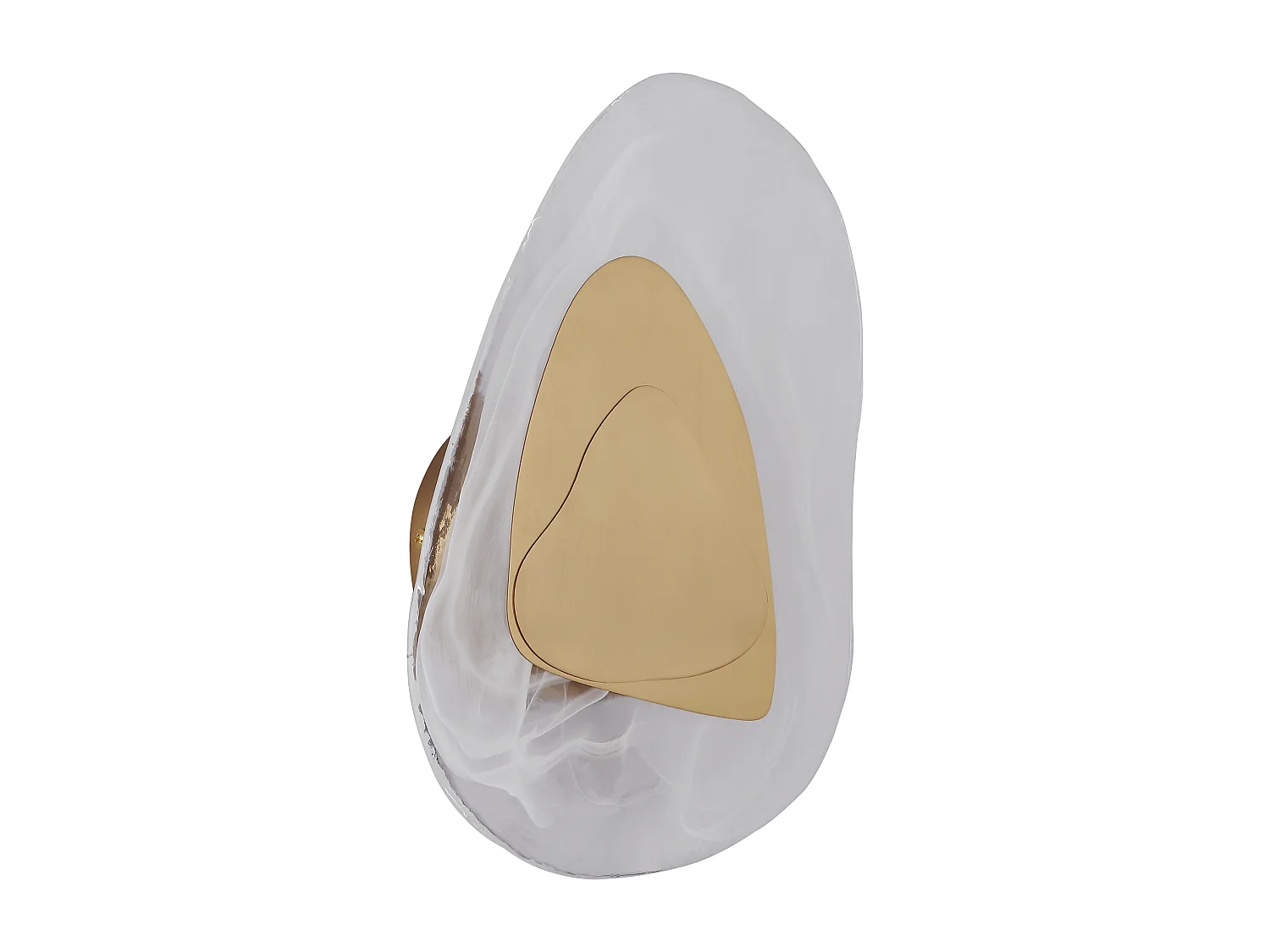 Applique murale métal couleur laiton mat, LED