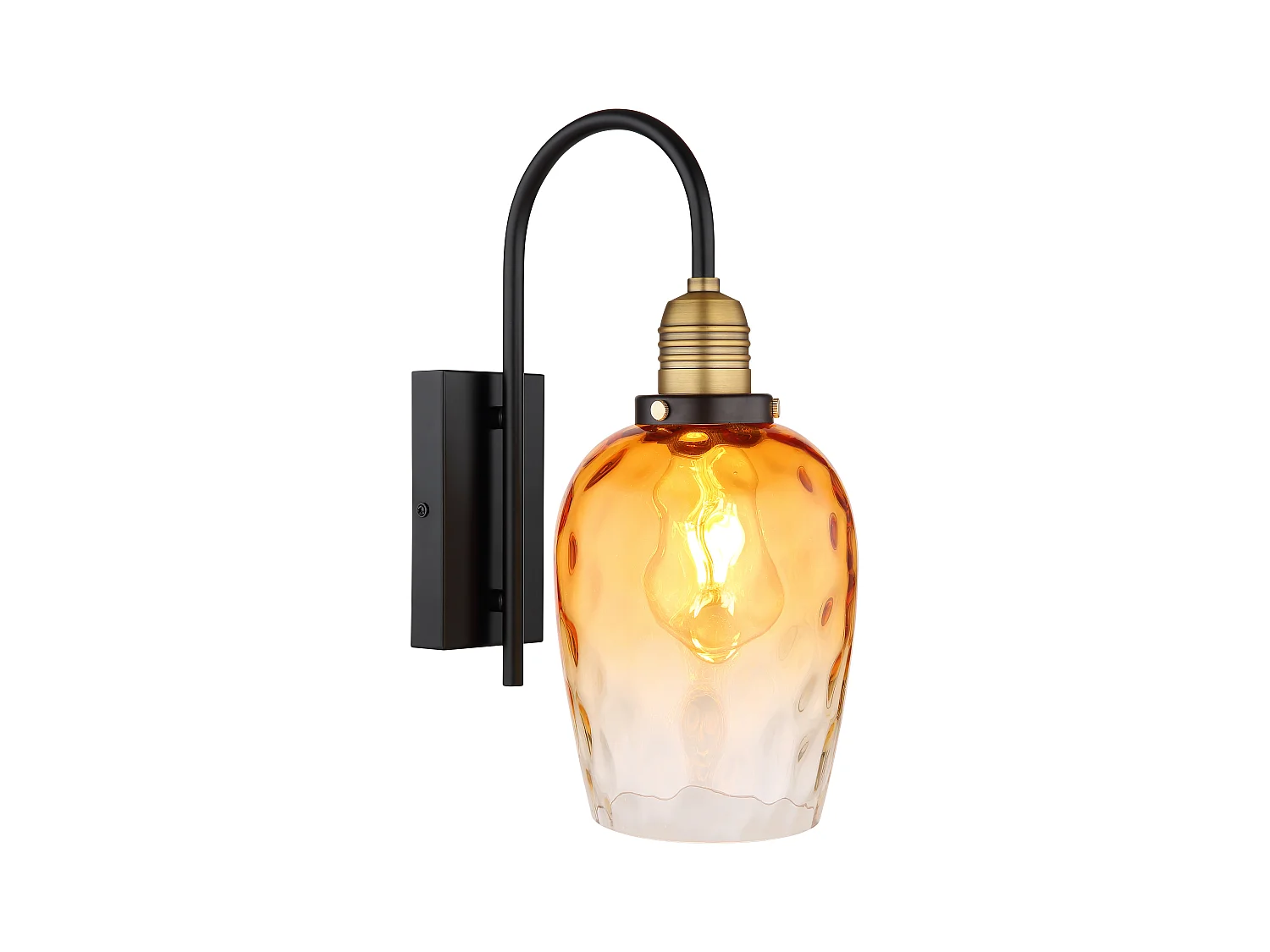 Applique metallo nero satinato, 1x E27