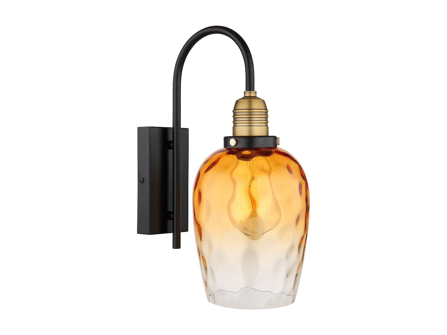 Applique metallo nero satinato, 1x E27