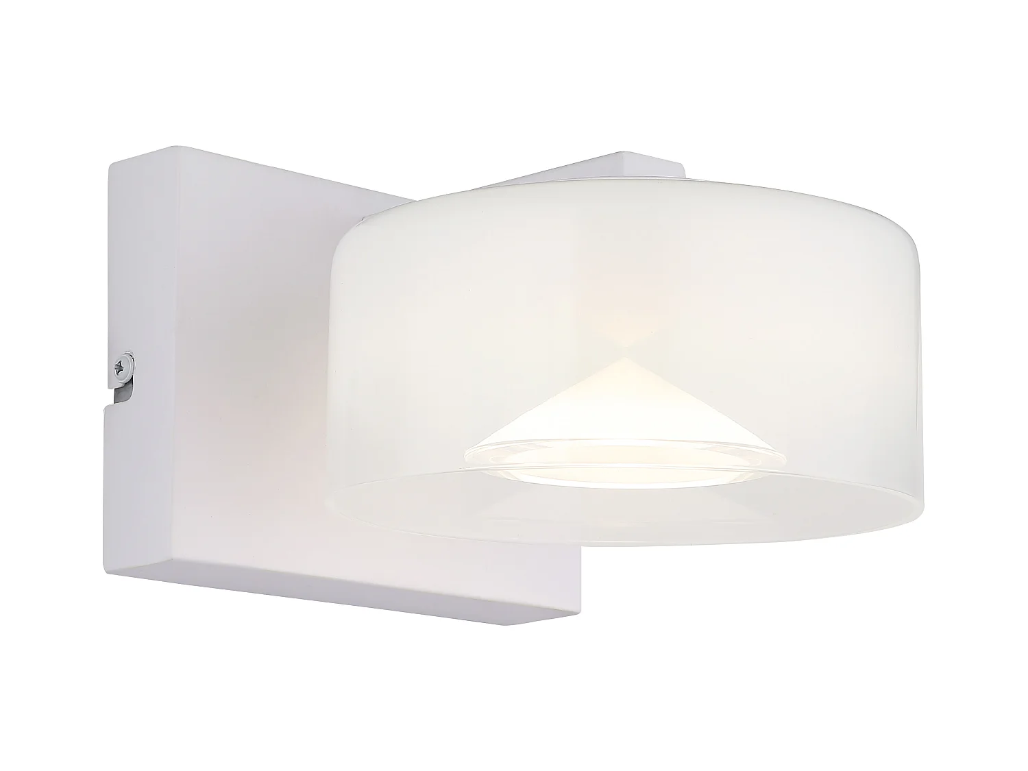 Applique murale métal blanc mat, LED