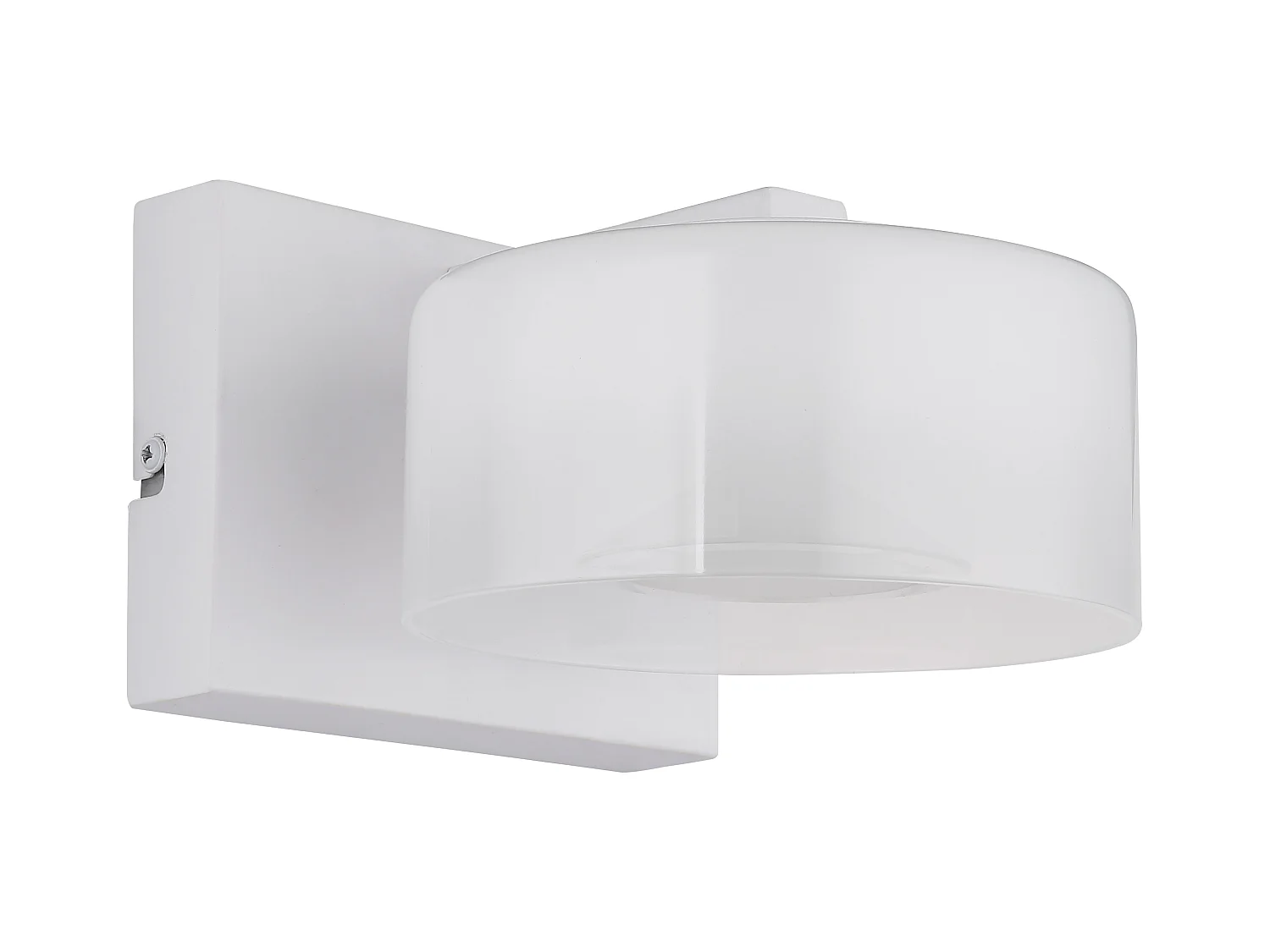 Applique murale métal blanc mat, LED