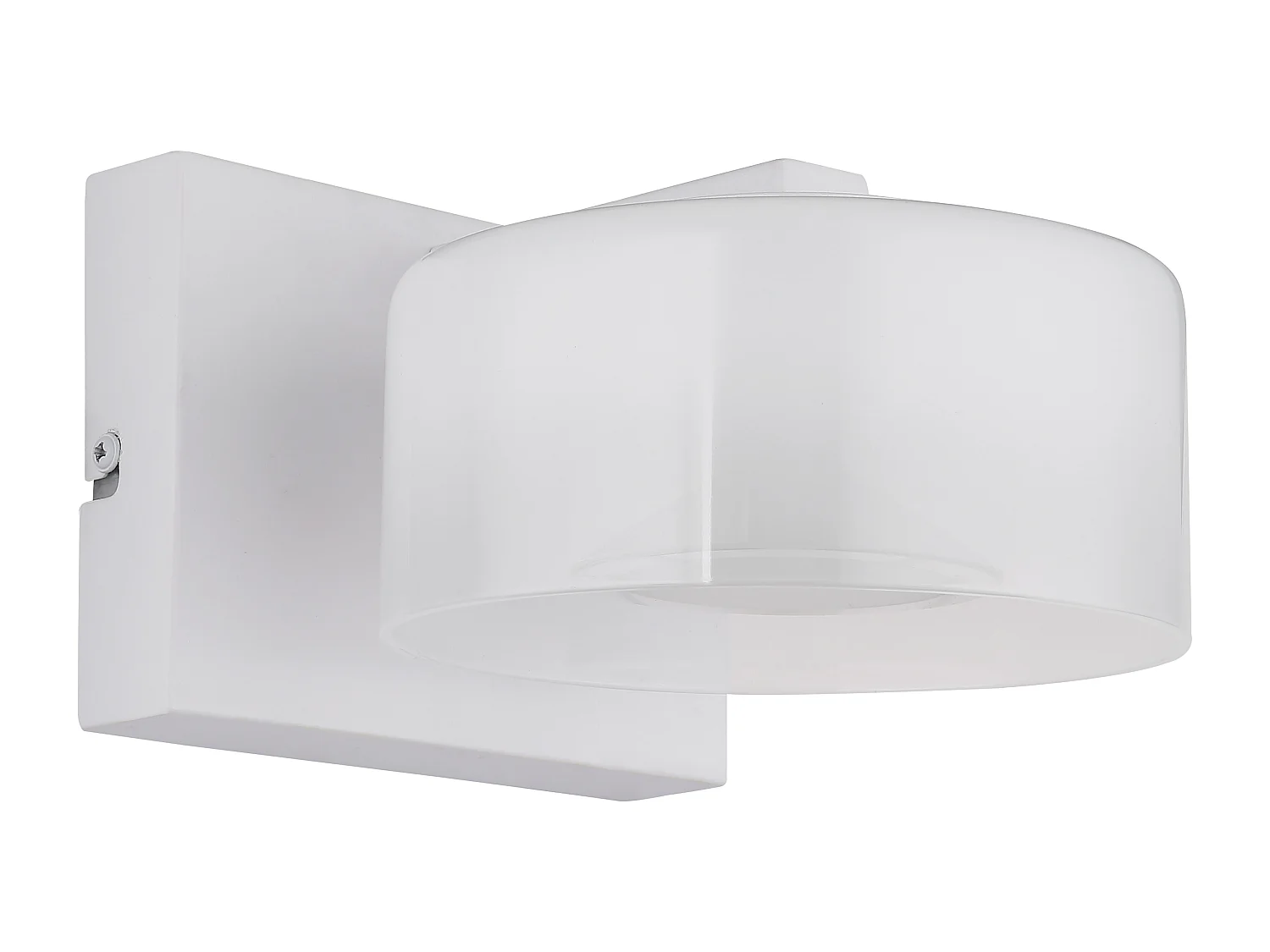 Applique murale métal blanc mat, LED