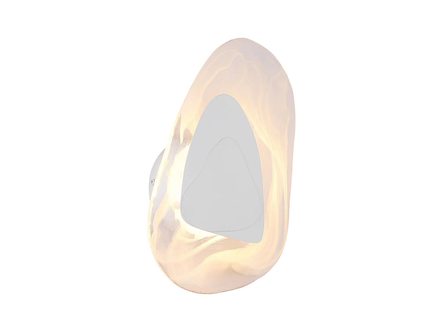 Applique murale métal blanc mat, LED