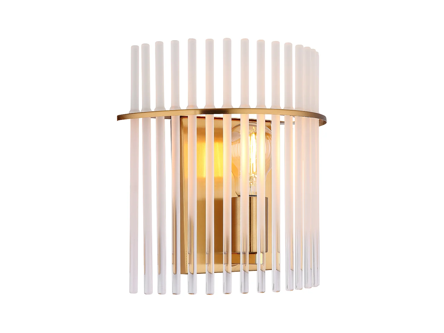 Applique murale métal couleur or mat, 1x E27