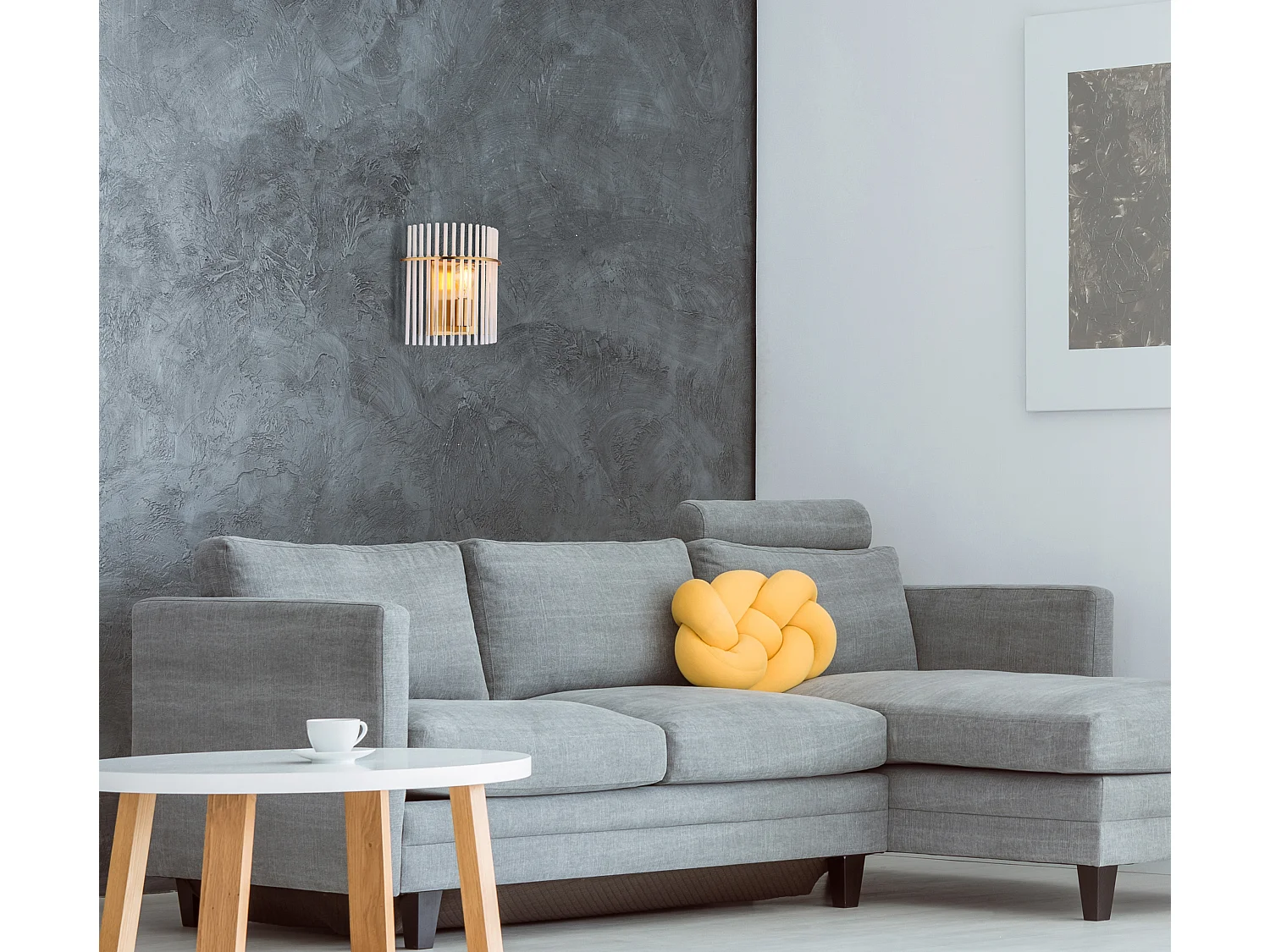 Applique murale métal couleur or mat, 1x E27