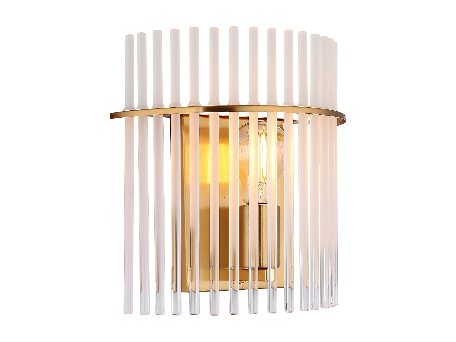 Wandleuchte Metall goldfarben matt, 1x E27