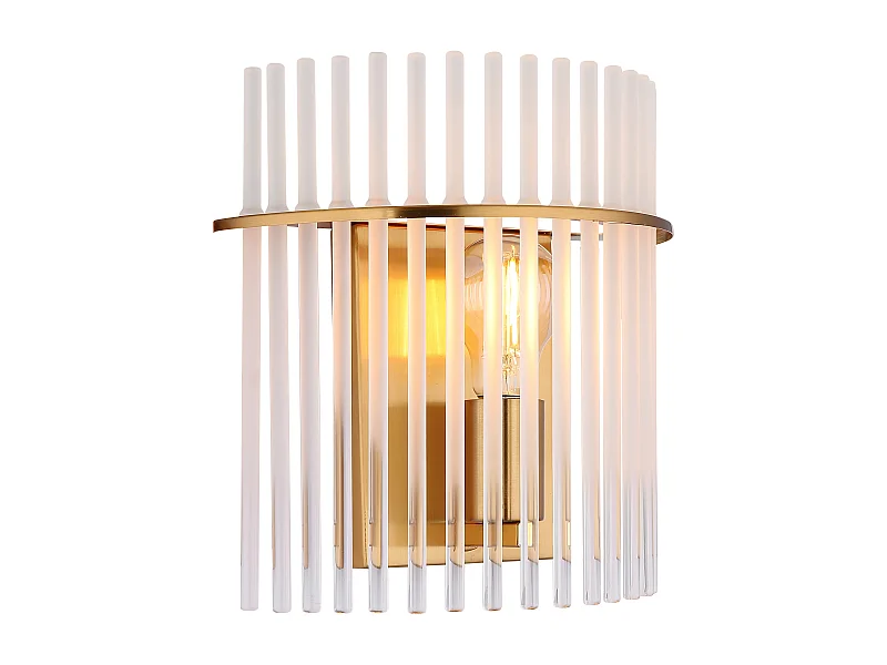 Wandlamp metaal goud dof, 1x E27