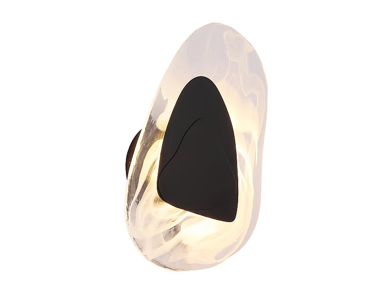 Applique metallo nero satinato, LED