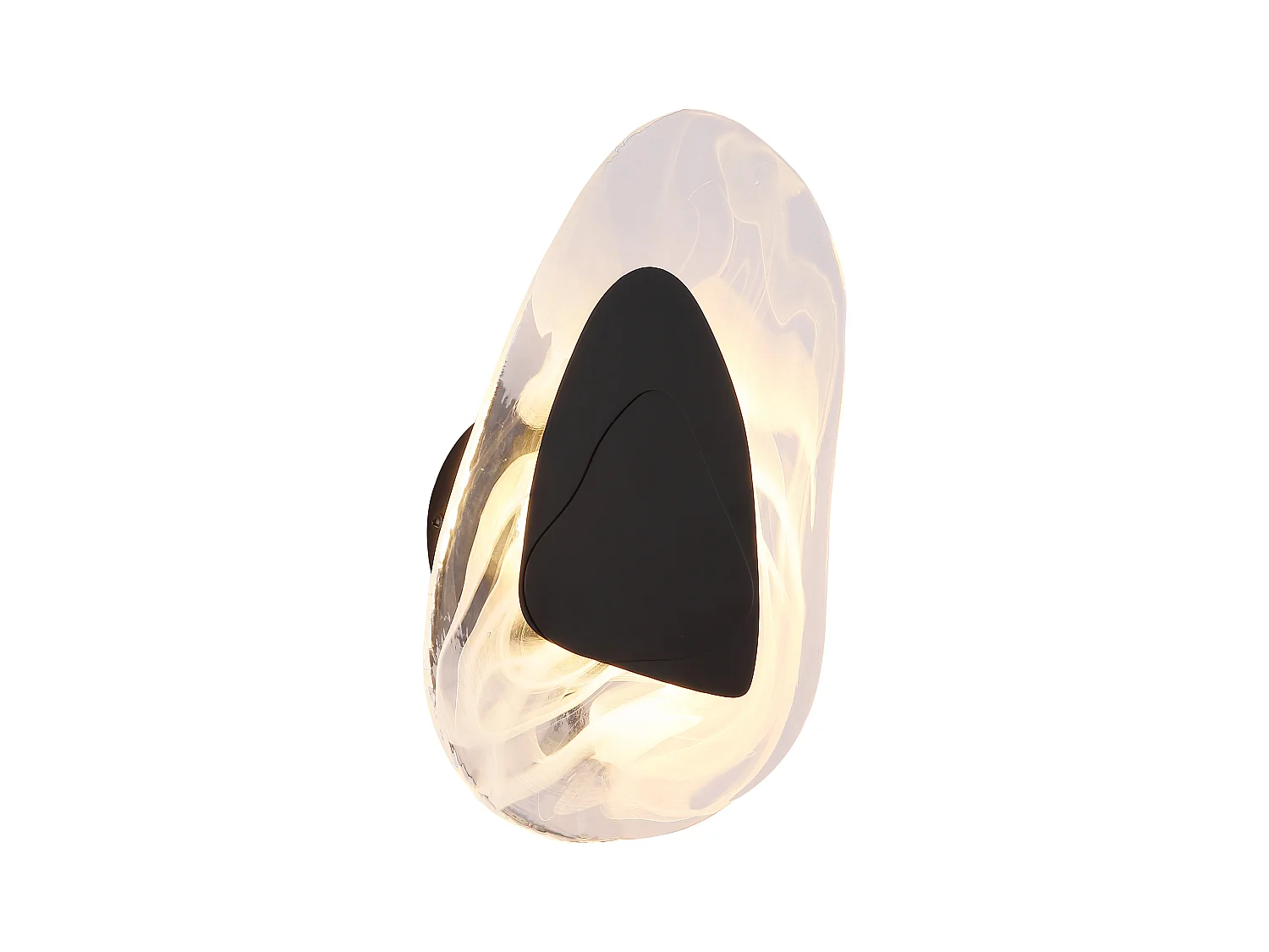 Applique murale métal noir mat, LED