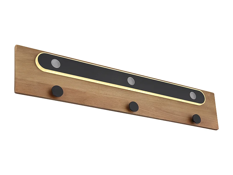 Applique murale métal noir mat, LED