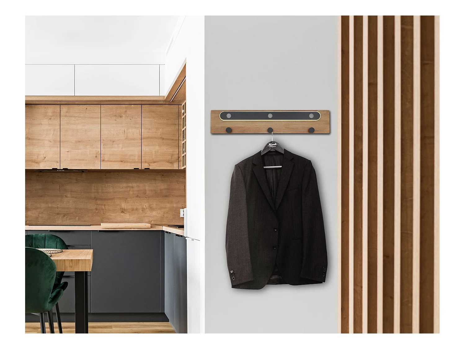 Wandleuchte Metall schwarz matt, LED