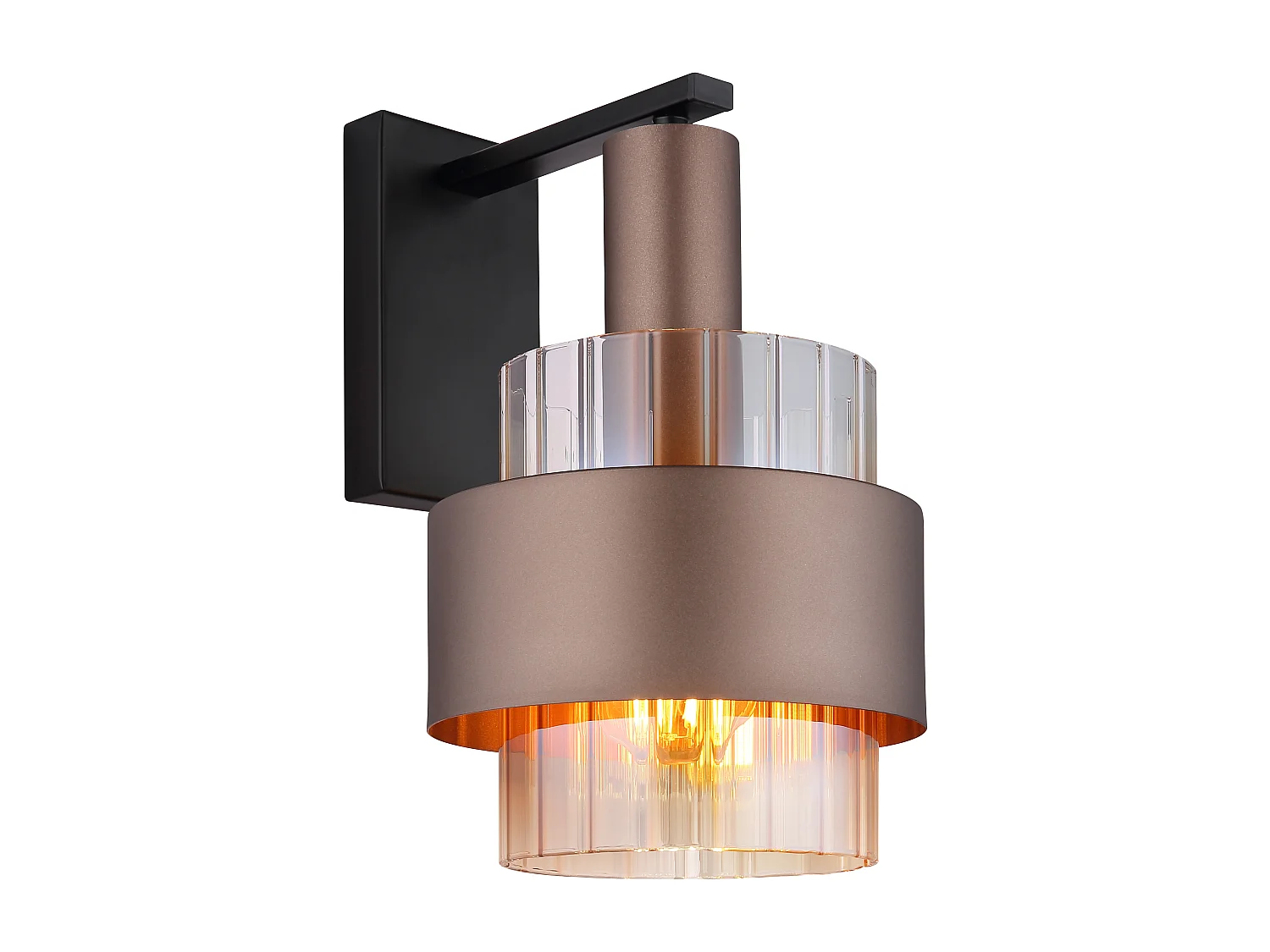 Applique murale métal noir mat, 1x E27