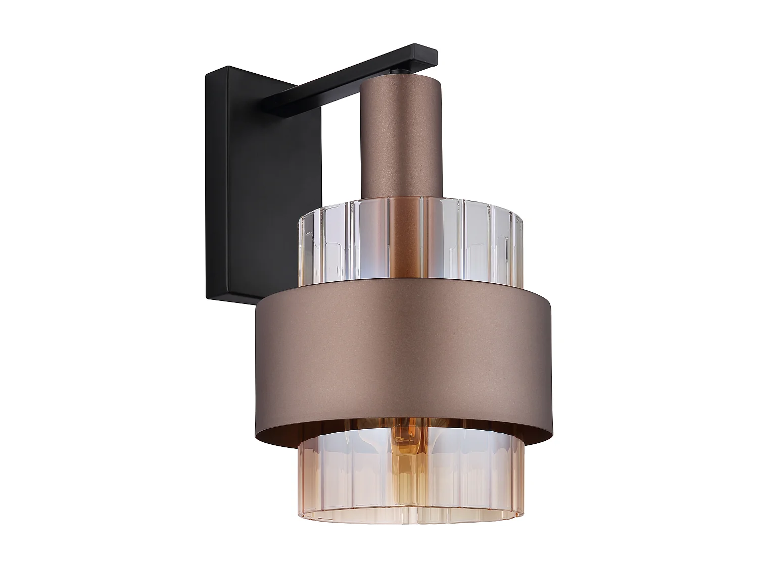 Applique murale métal noir mat, 1x E27