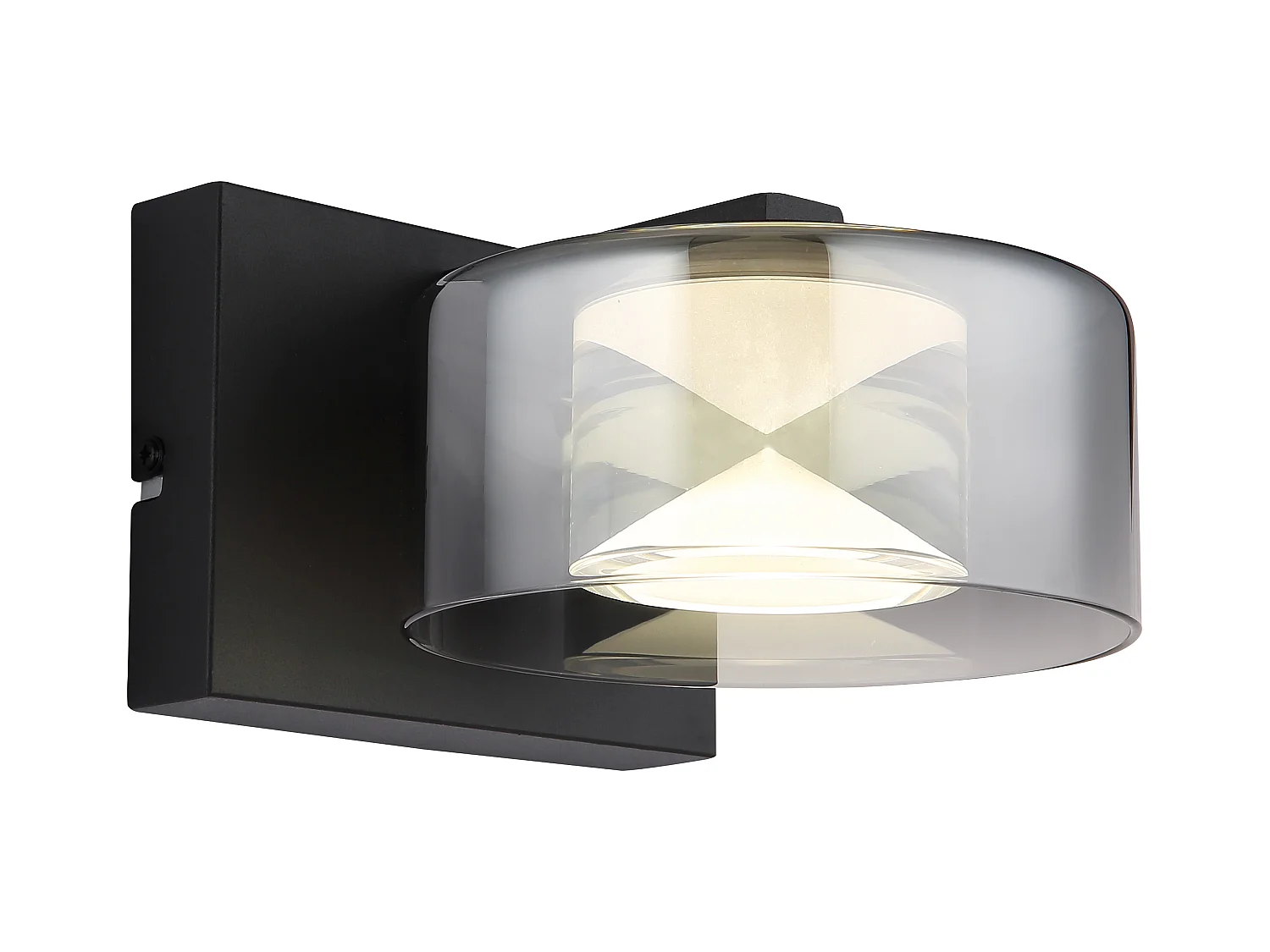 Applique murale métal noir mat, LED