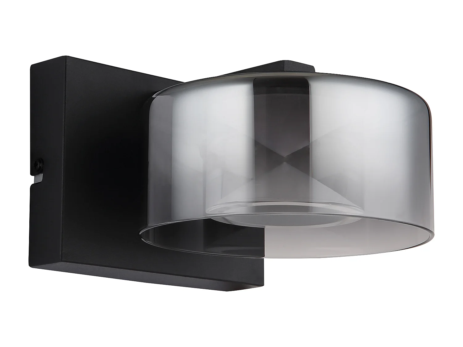 Applique murale métal noir mat, LED