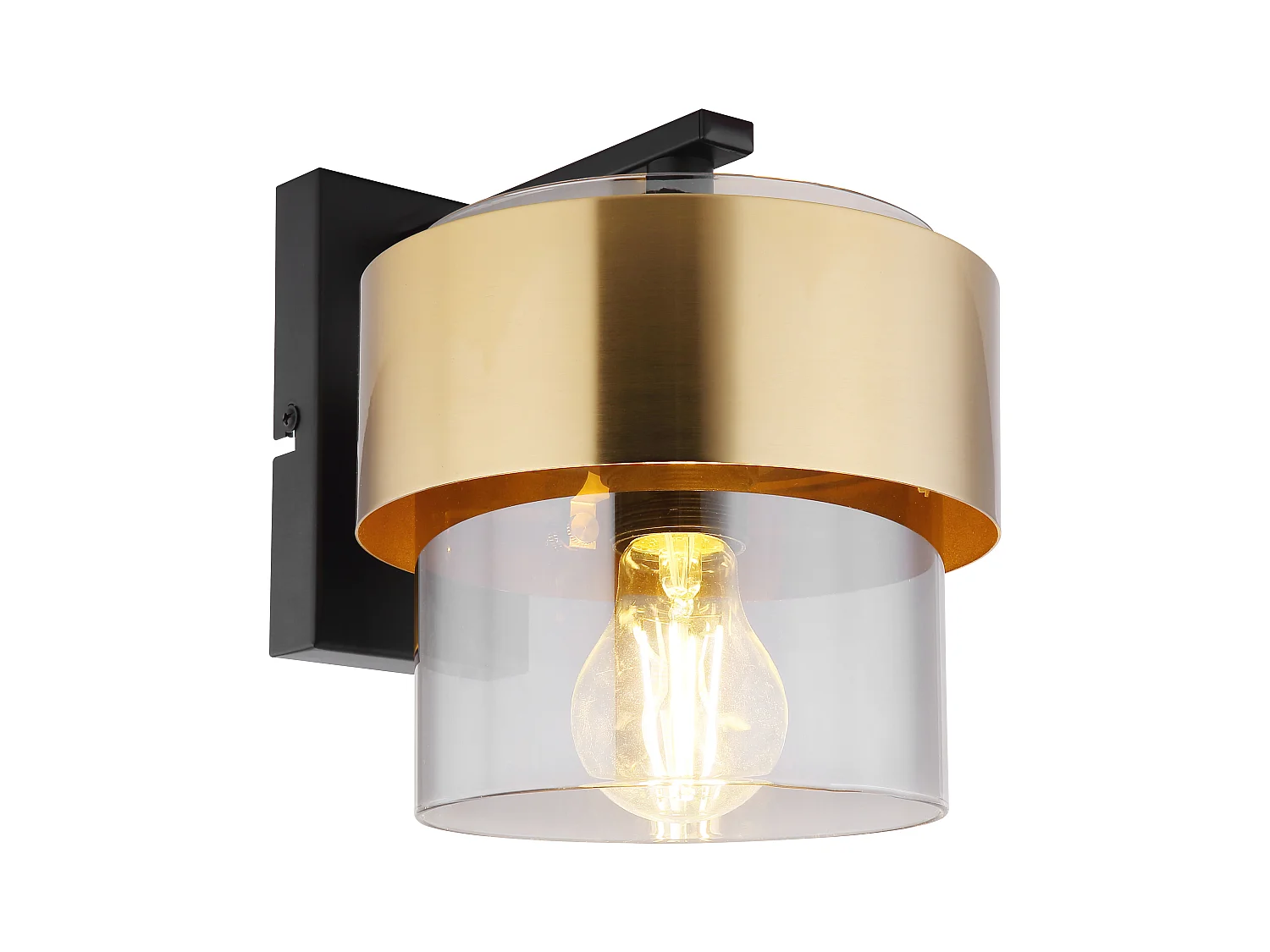 Applique murale métal noir mat, 1x E27