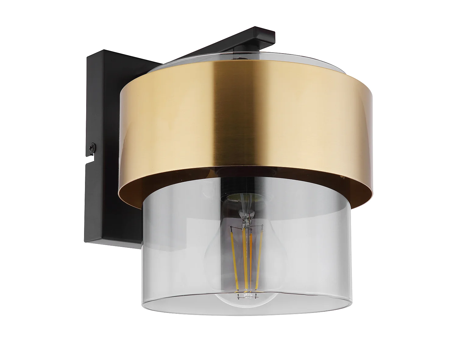 Applique murale métal noir mat, 1x E27