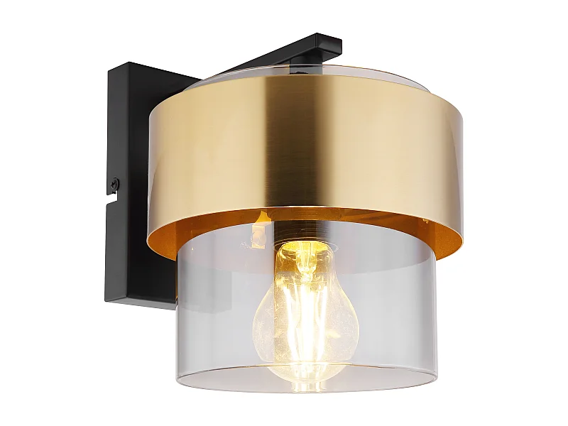 Applique murale métal noir mat, 1x E27