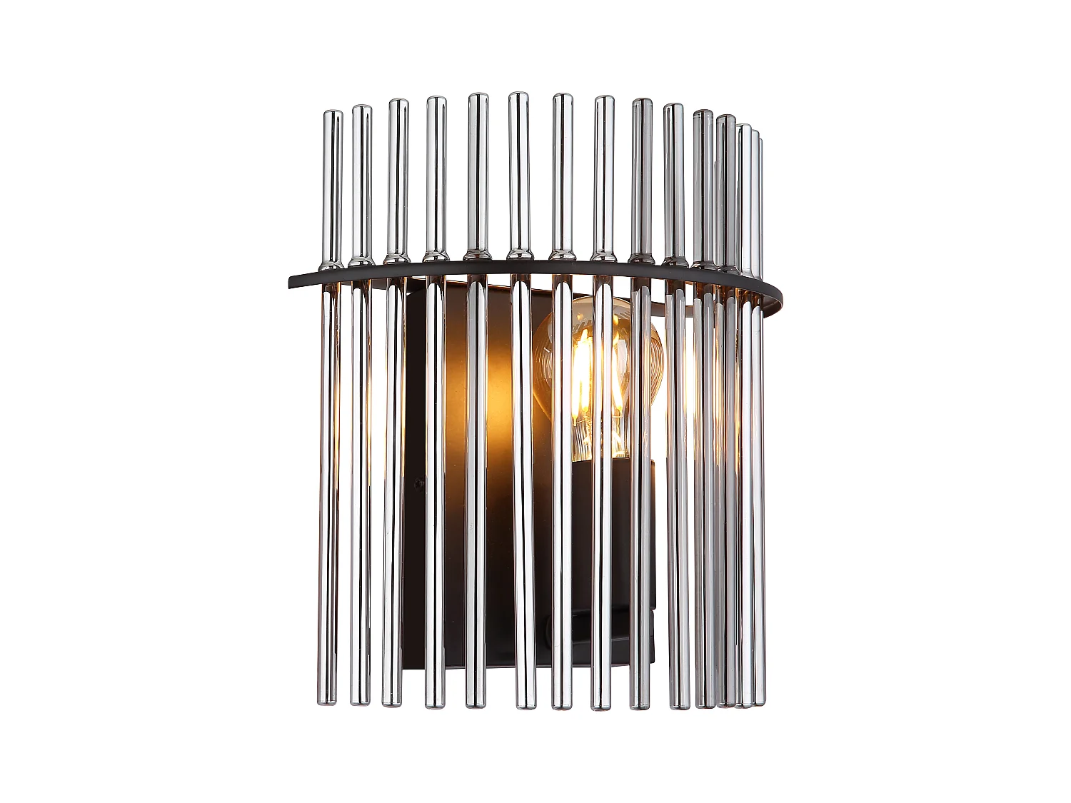 Applique metallo nero satinato, 1x E27