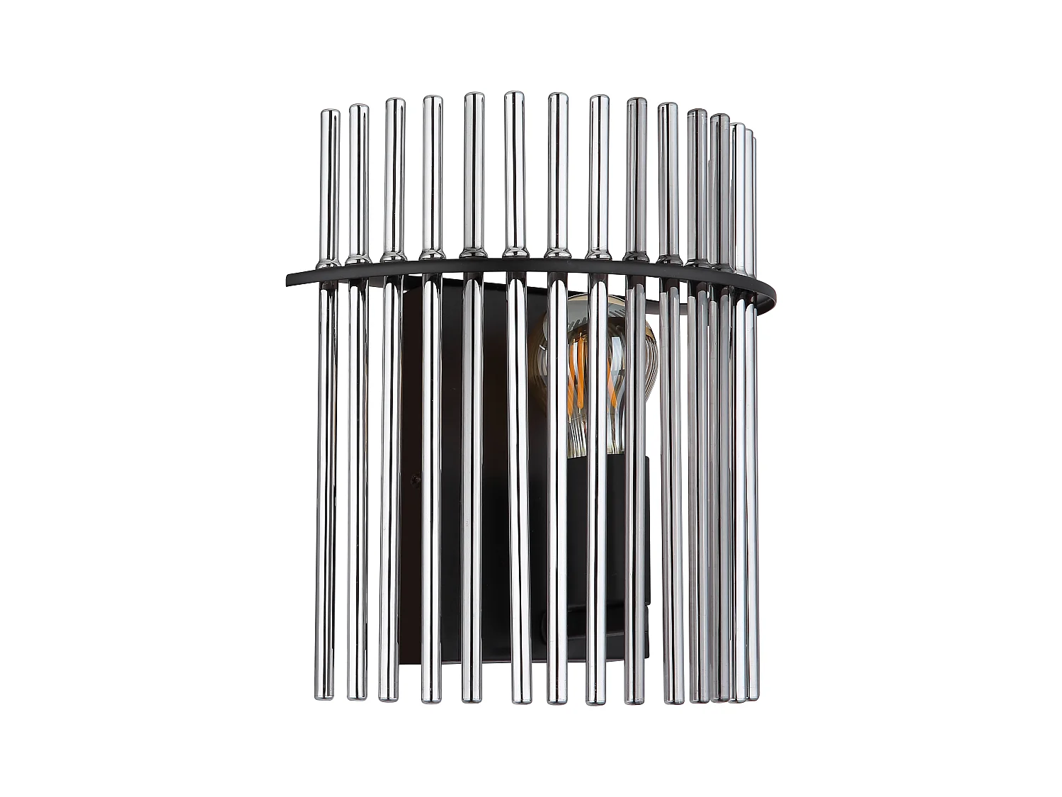 Applique metallo nero satinato, 1x E27