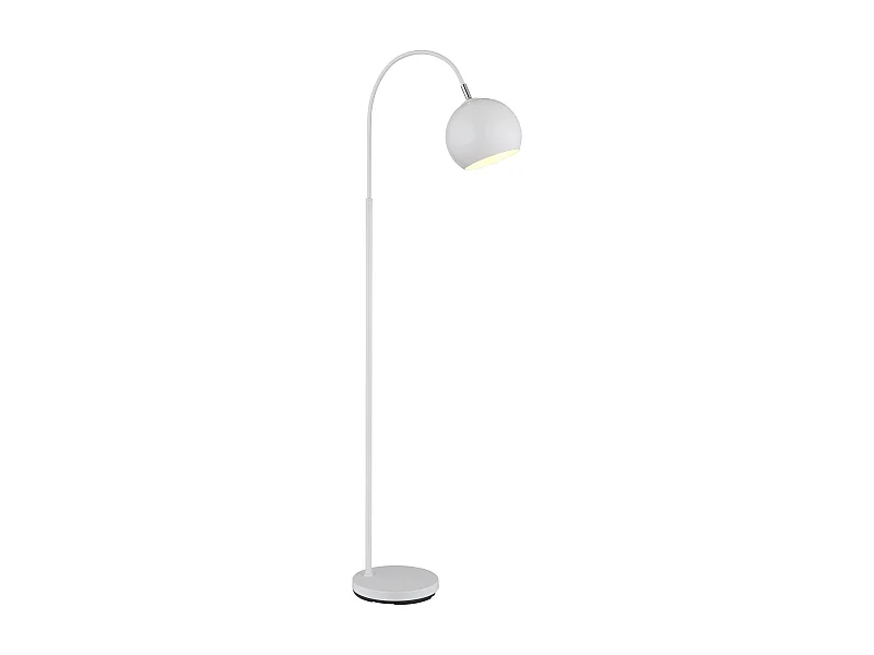 Lampadaire métal blanc mat, 1x E27