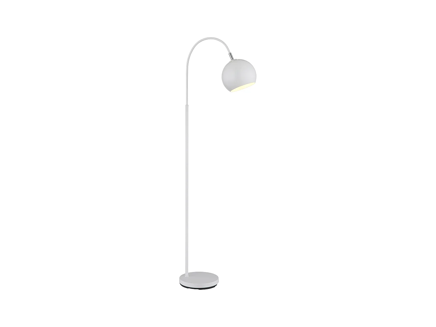 Lampadaire métal blanc mat, 1x E27