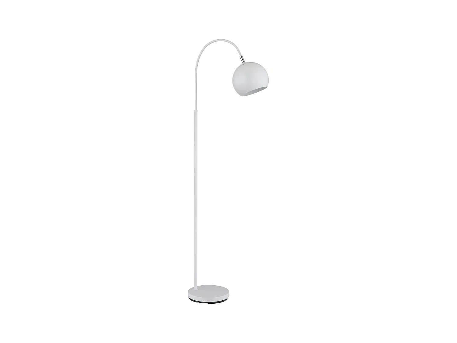 Lampadaire métal blanc mat, 1x E27