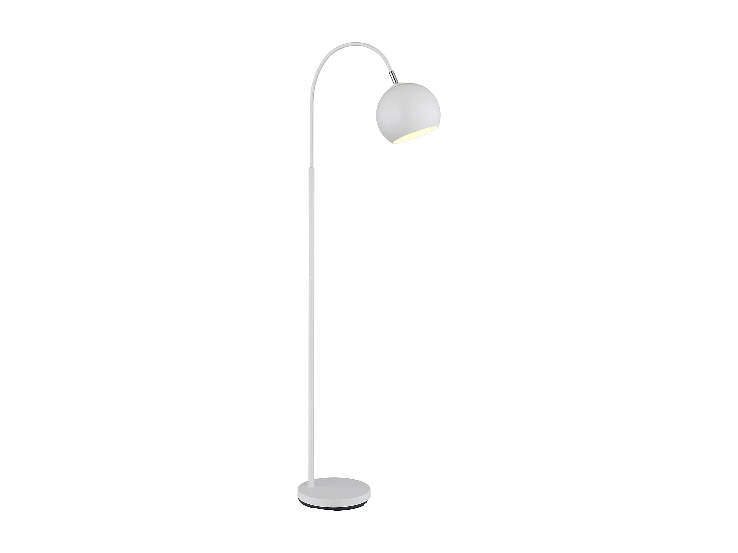 Vloerlamp metaal wit dof, 1x E27