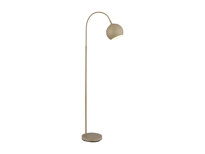 Lampadaire métal couleur sable mat, 1x E27