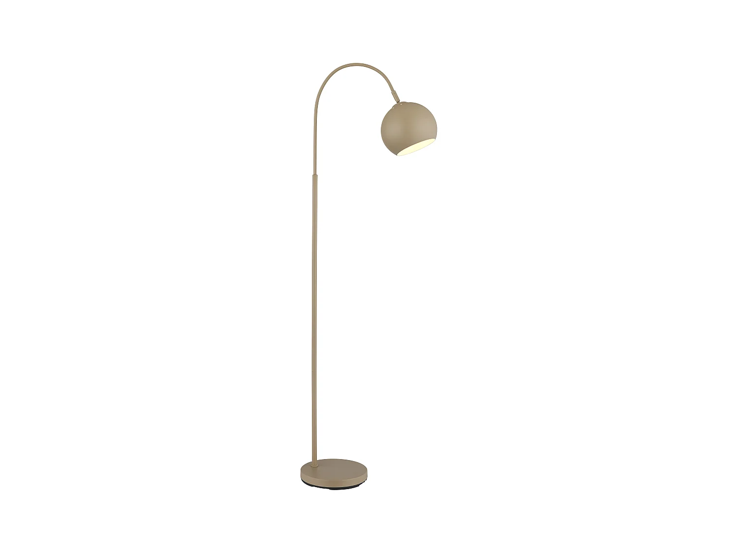 Lampadaire métal couleur sable mat, 1x E27
