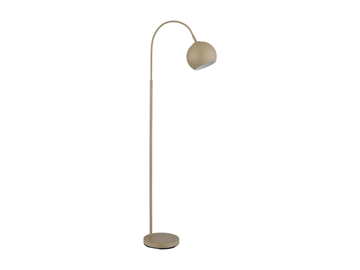Lampadaire métal couleur sable mat, 1x E27