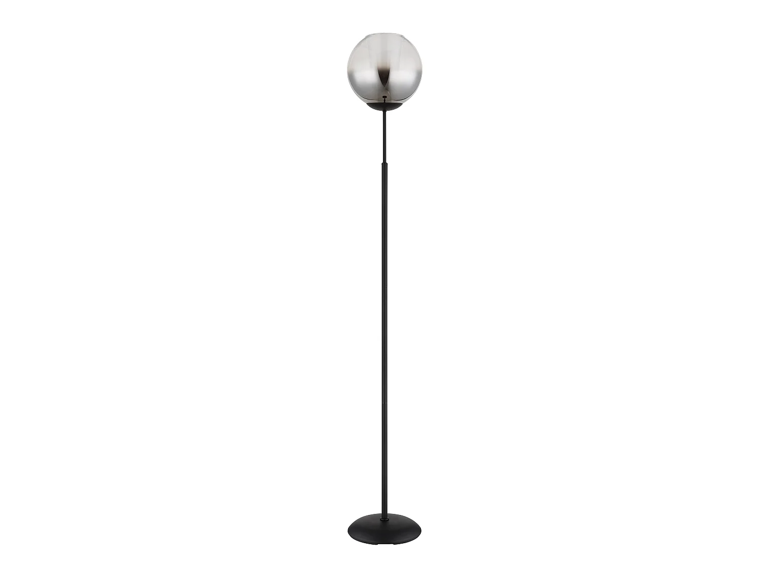 Lampadaire métal noir mat, 1x E27