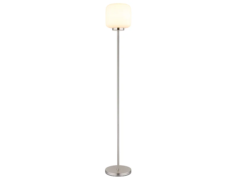 Vloerlamp metaal nikkel dof, 1x E27 LED