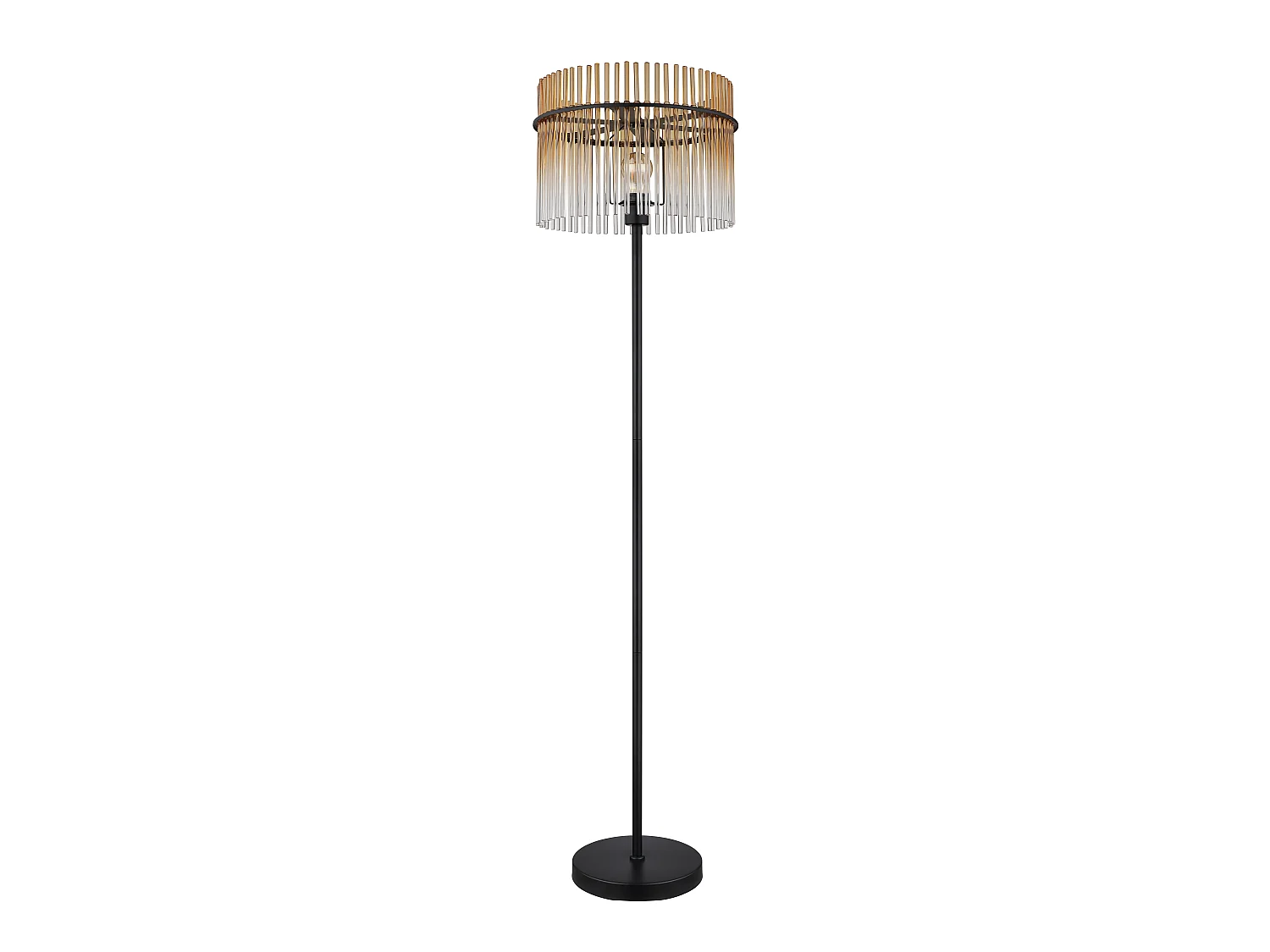 Vloerlamp metaal zwart dof, 1x E27