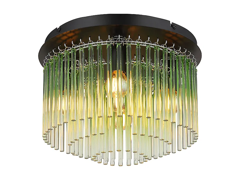 Plafonnier métal noir mat, 5x E14