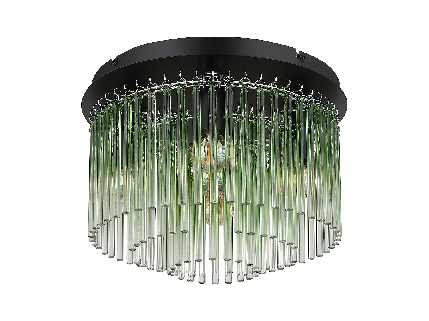 Plafonnier métal noir mat, 5x E14