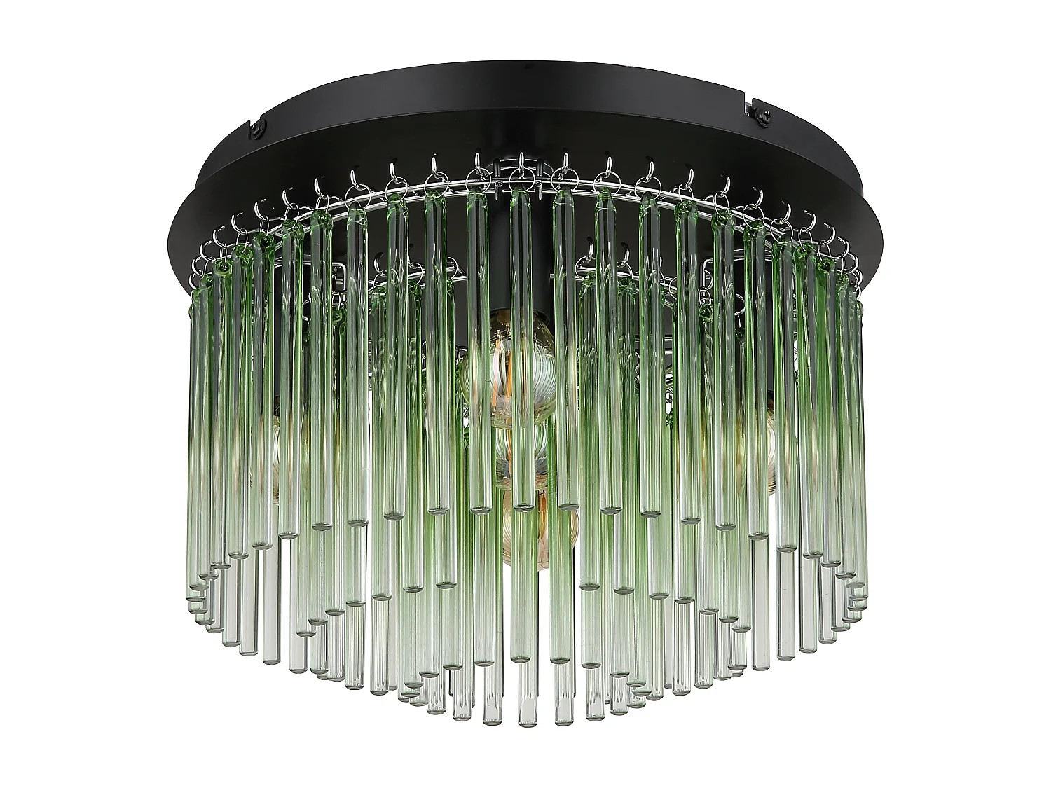 Plafonnier métal noir mat, 5x E14