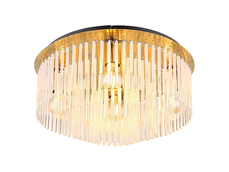 Deckenleuchte Metall goldfarben matt, 5x E27