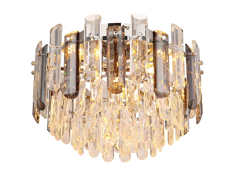 Plafondlamp metaal verchroomd, 5x E14