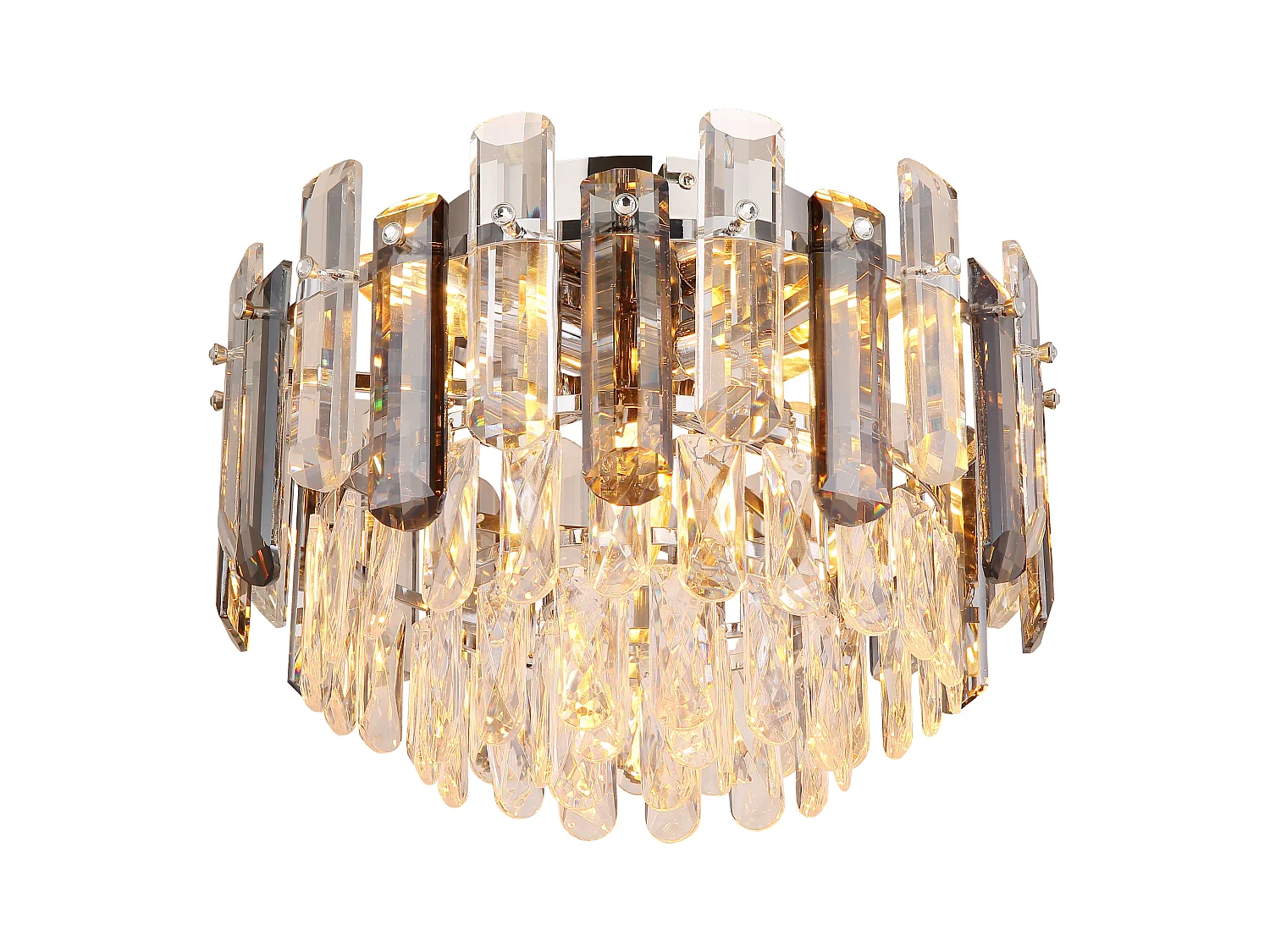 Plafoniera metallo cromato, 5x E14