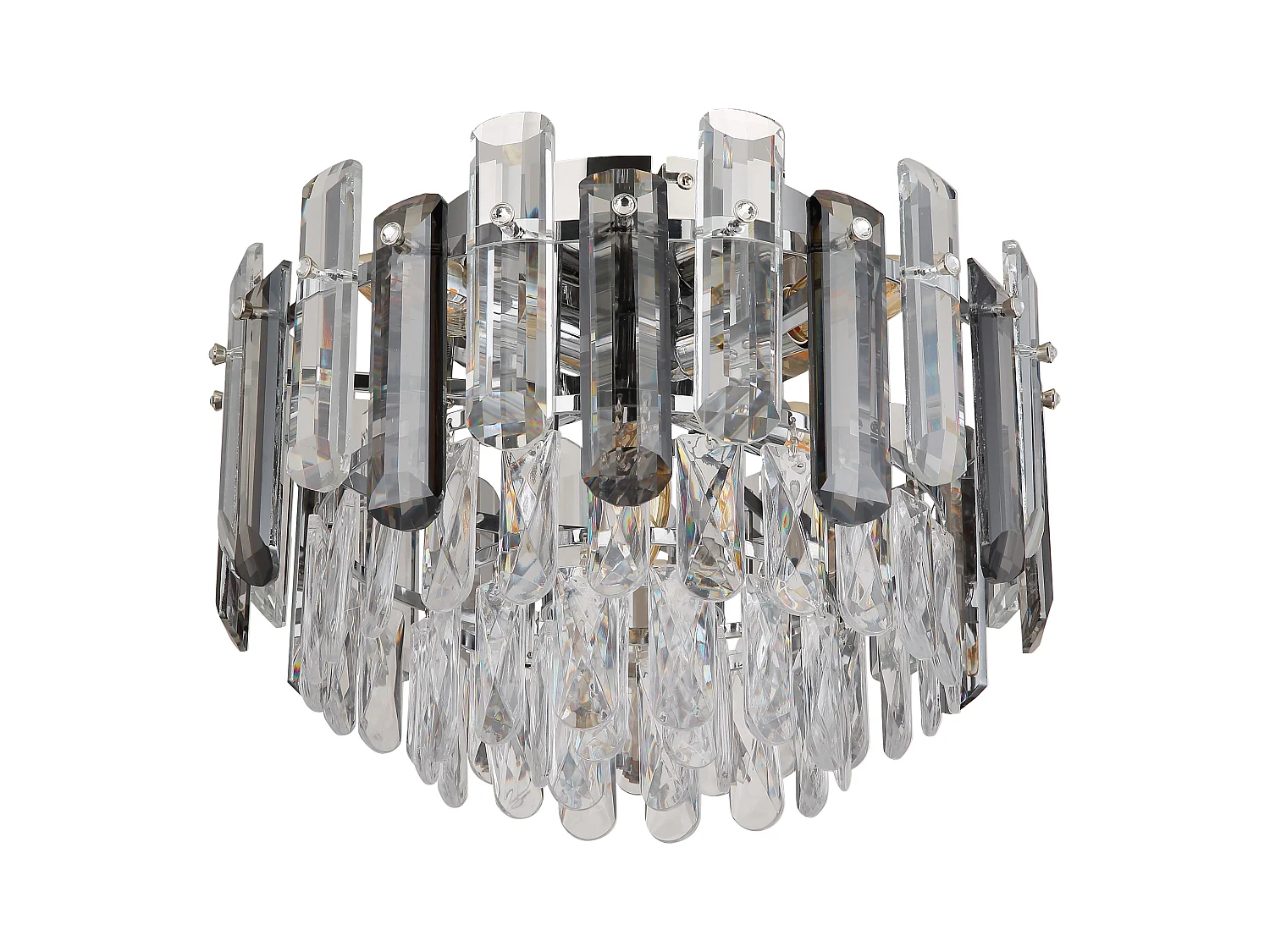 Plafoniera metallo cromato, 5x E14