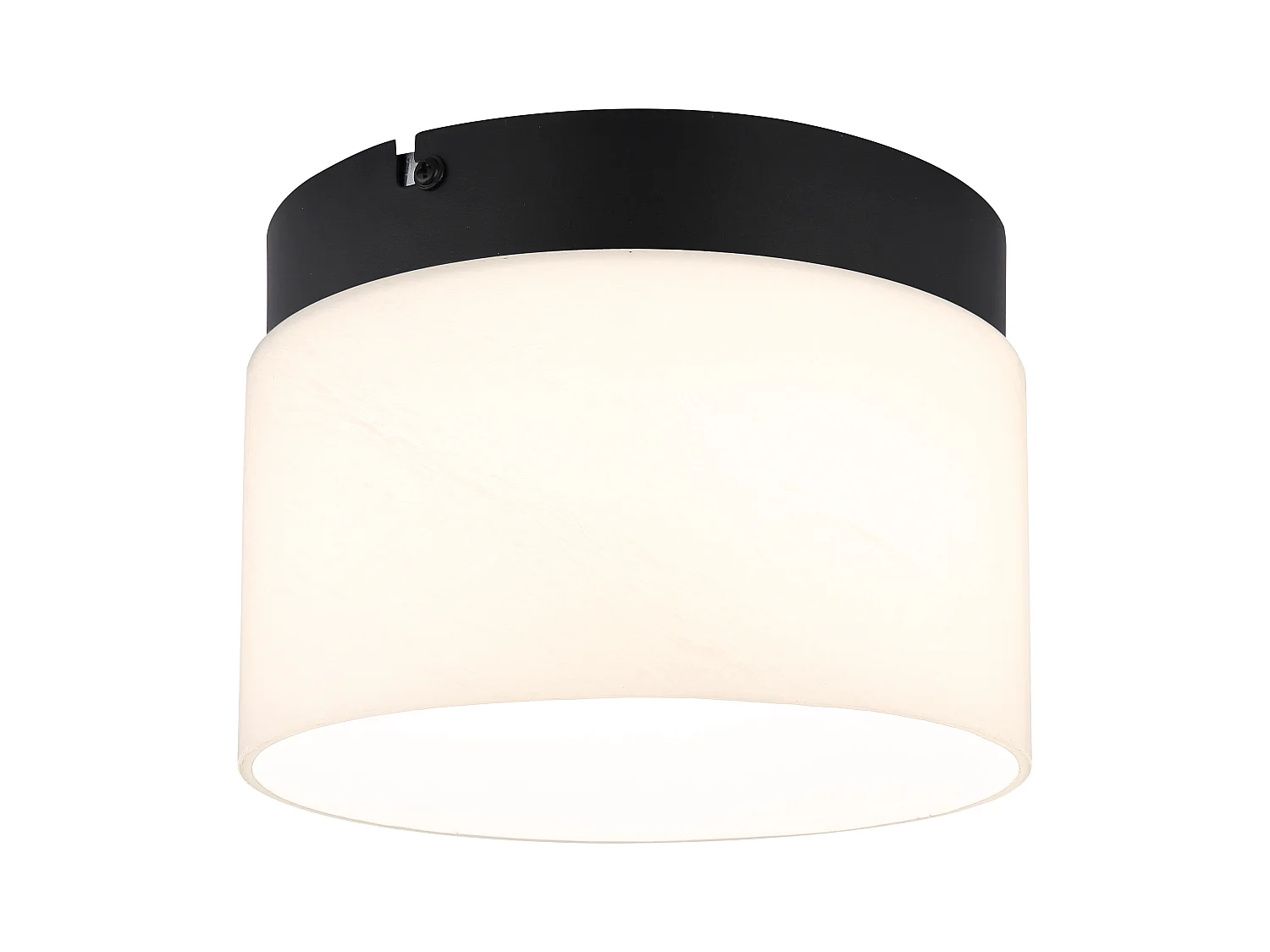 Plafonnier métal noir mat, LED