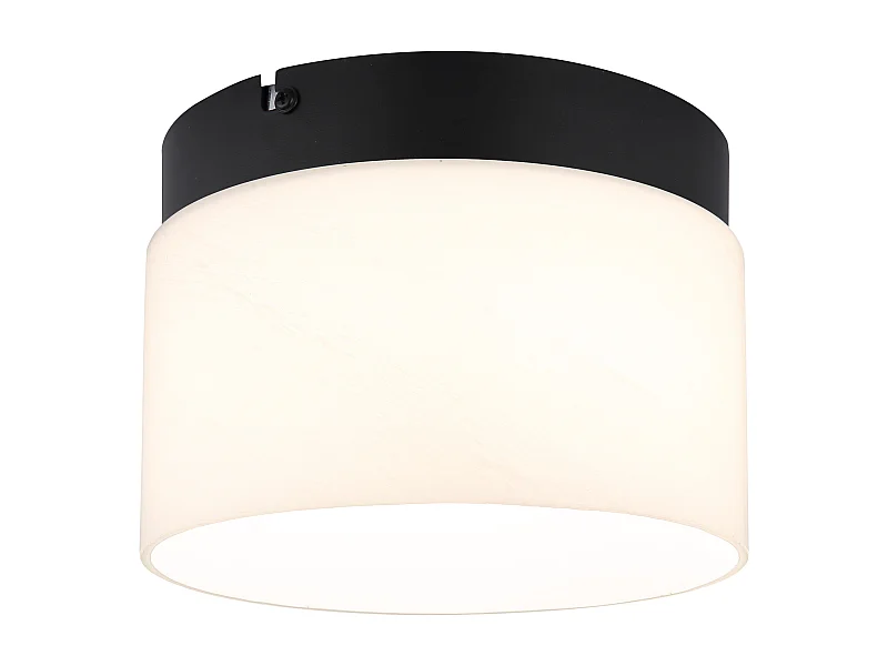 Plafonnier métal noir mat, LED