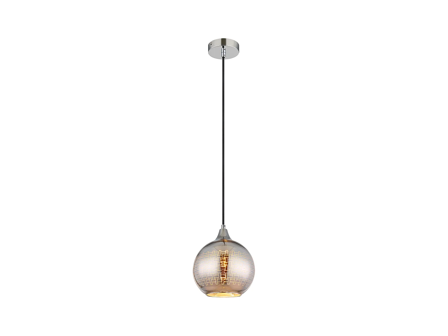 Suspension métal blanc, 1x E27